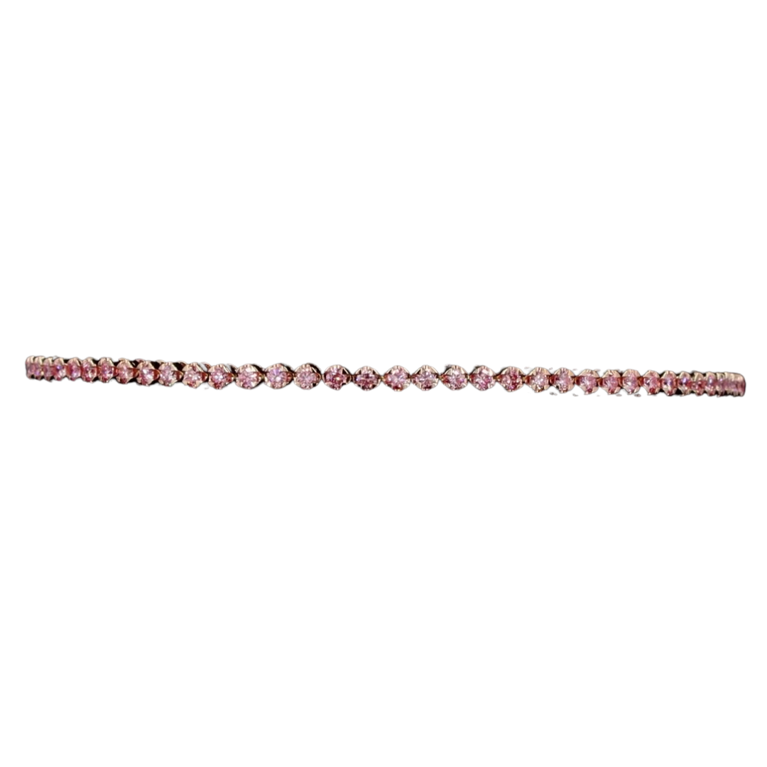 Lab-Grown Pink Diamond Tennis Bracelet – Dallas Diamond Bar