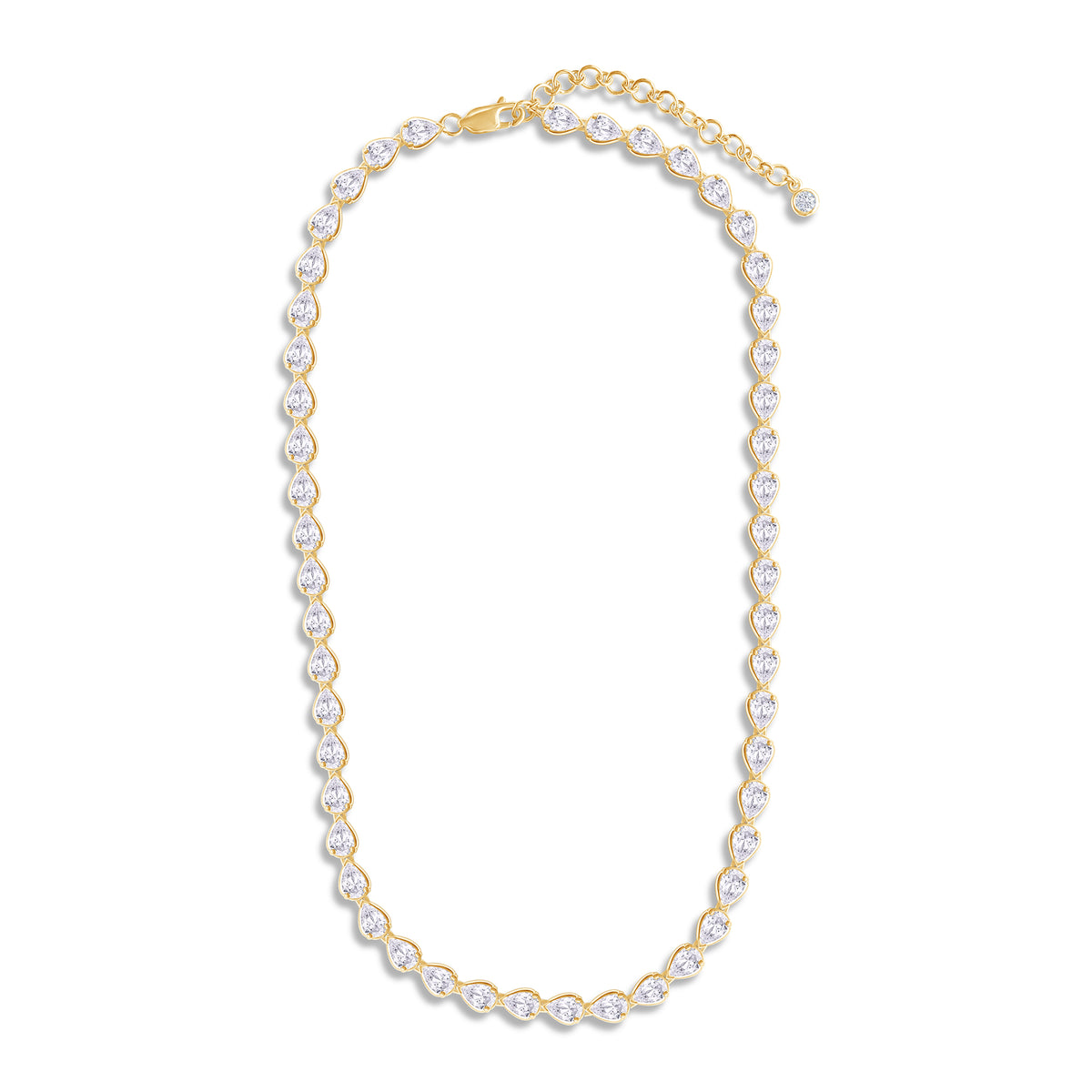 Lab-Grown 16.6 CTW East/West Pear Tennis Necklace – Dallas Diamond Bar