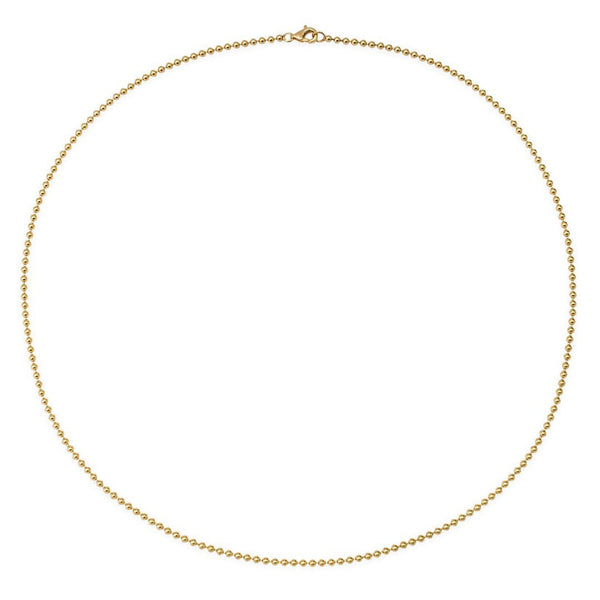 Gold Ball Bead Chain Necklace