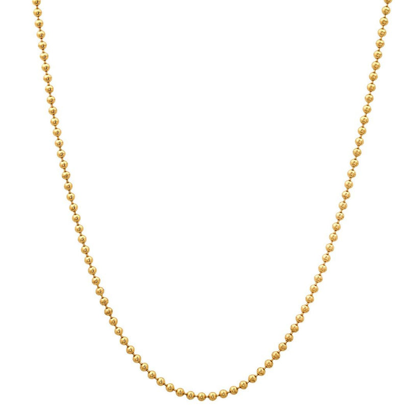 Gold Ball Bead Chain Necklace