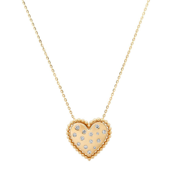 Confetti Diamond Heart Necklace