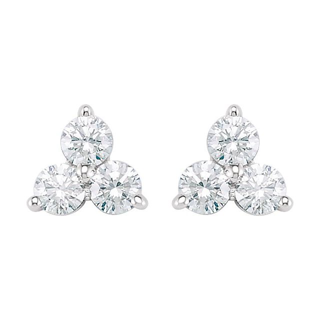 Diamond Stone Clover Studs