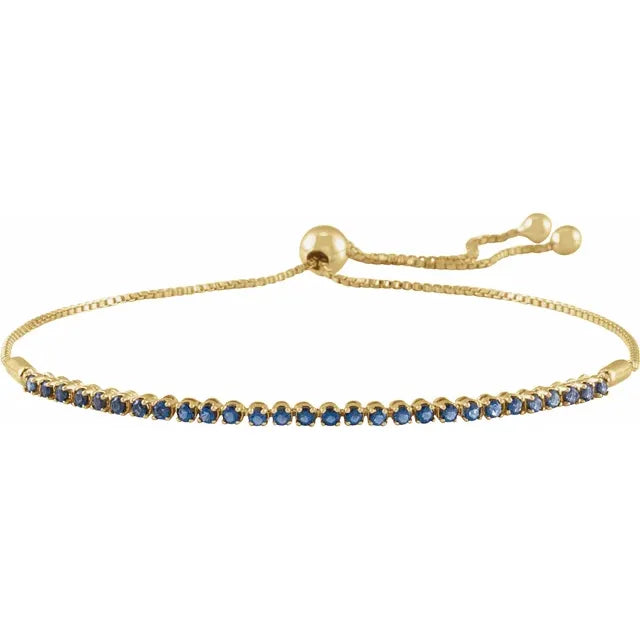 Gemstone Adjustable Bolo Bracelet