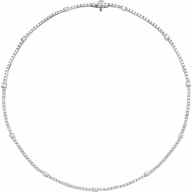 4 CTW Lab-Grown Diamond Tennis Necklace