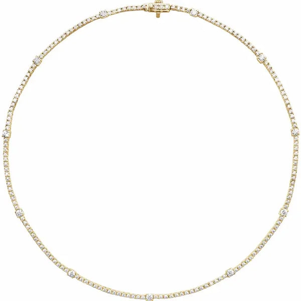 4 CTW Lab-Grown Diamond Tennis Necklace