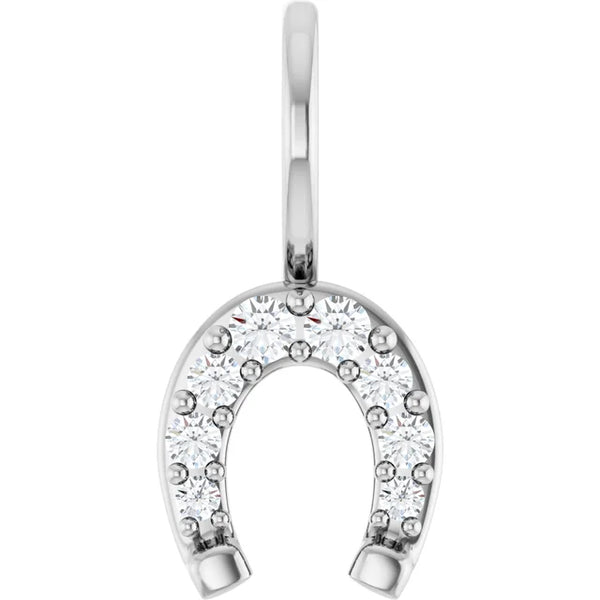 Lucky Diamond Horseshoe Charm