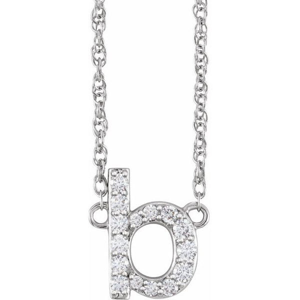 Diamond Lowercase Initial Necklace