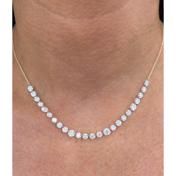 Lab-Grown Drilled Diamond Necklace