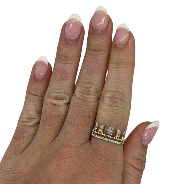 Multi-Shape Crown Ring