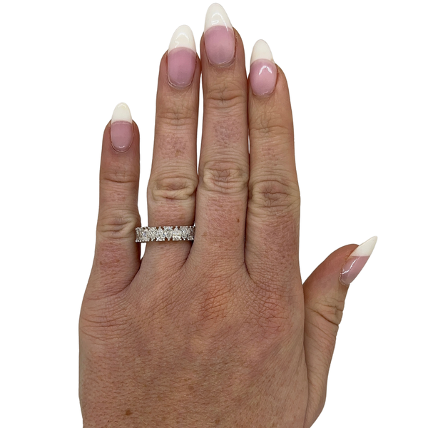 Lab-Grown 3/4 Alternating Pear Band