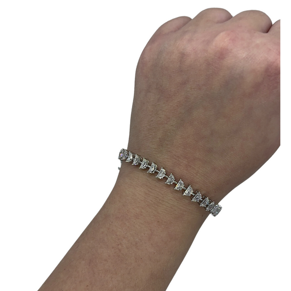 Lab-Grown Half-Moon Tennis Bracelet