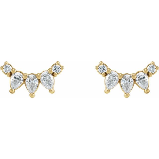 Diamond Contour Earrings