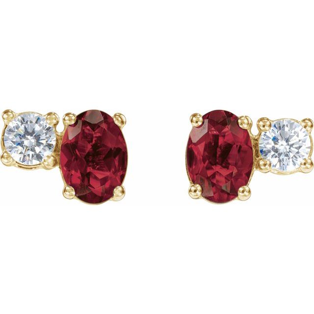 Lab-Grown Gemstone & Lab-Grown Diamond Earrings