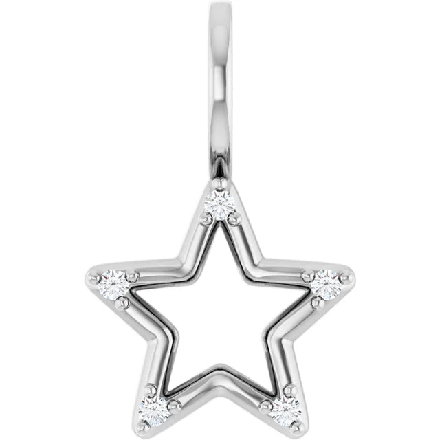 Shooting Star Diamond Charm