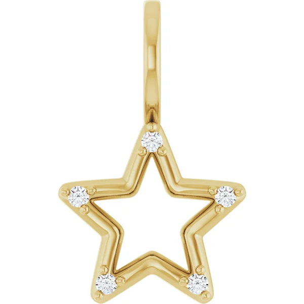 Shooting Star Diamond Charm