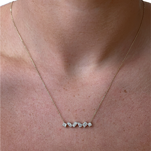 Mixed Shape Bar Necklace