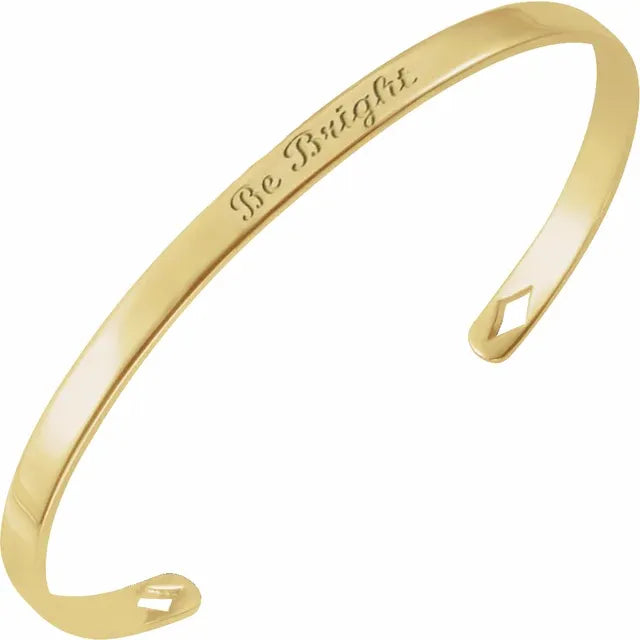 Engraved Gold Cuff