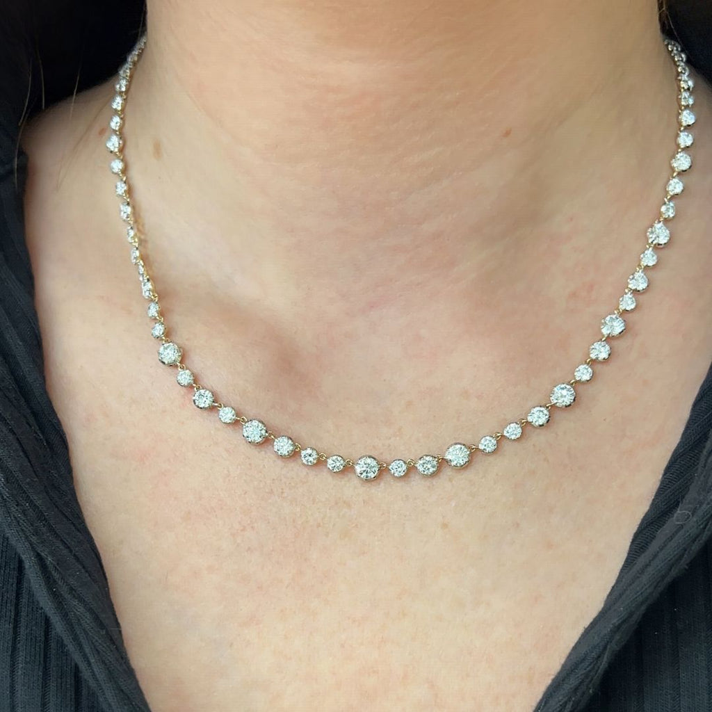 Lab-Grown Round Diamond Edwardian Necklace