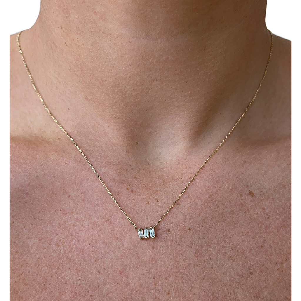 Mini Scattered Baguette Necklace