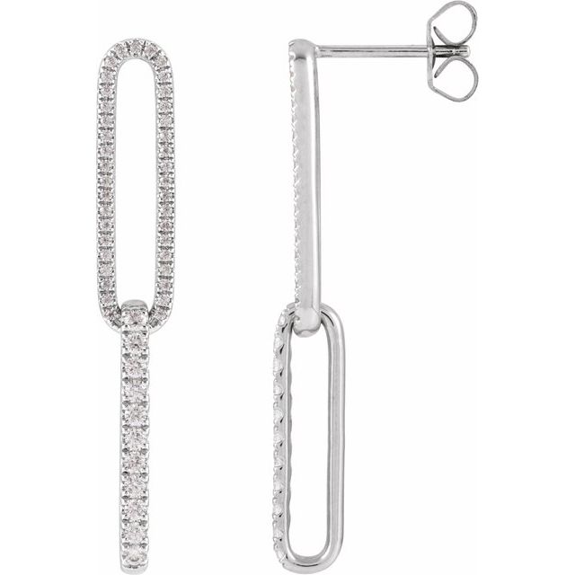 Lab-Grown Diamond Pave Chain Dangles