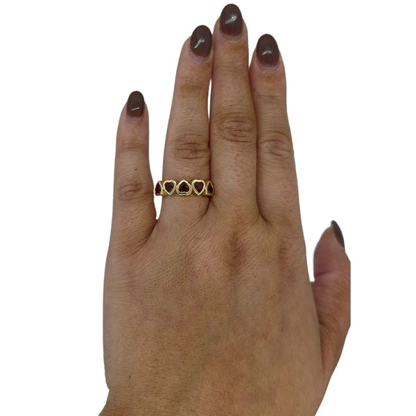 Gemstone Bezel Heart Ring