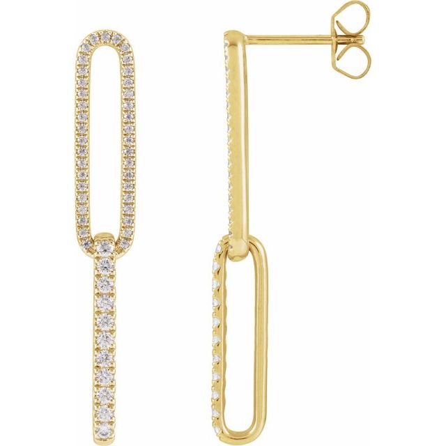 Lab-Grown Diamond Pave Chain Dangles