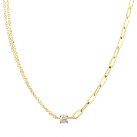 Mixed Chain Diamond Necklace