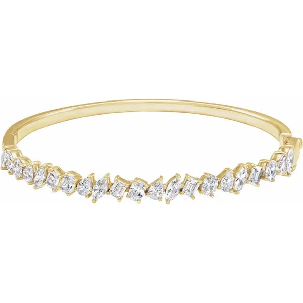 Mix-Shape Lab-Grown Diamond Bangle Bracelet