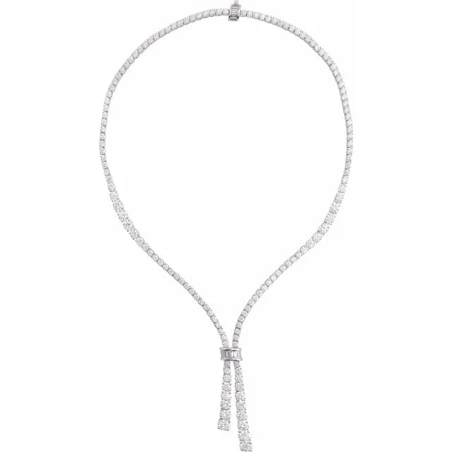 Lab-Grown Diamond Bolo Tennis Necklace - Main Image