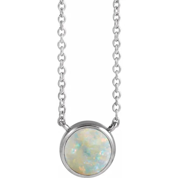 Natural White Opal Necklace