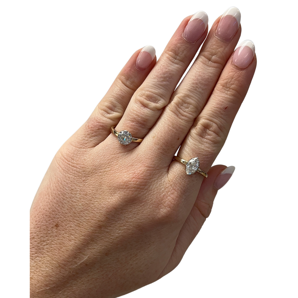 Lab-Grown Georgian Set Solitaire Ring