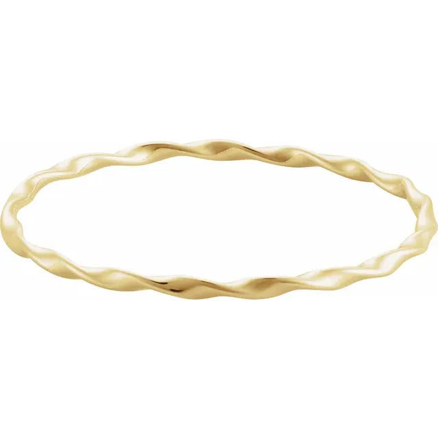 Twisted Gold Stacker Bangle