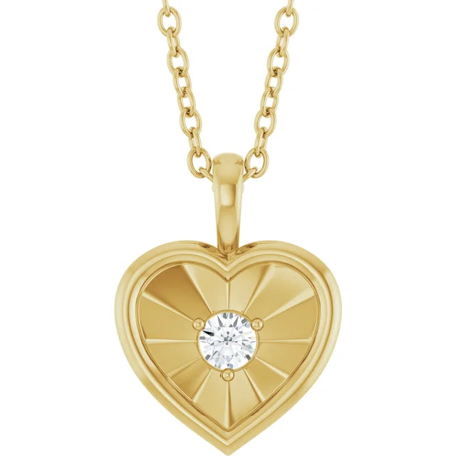 Diamond Heart Pendant Necklace