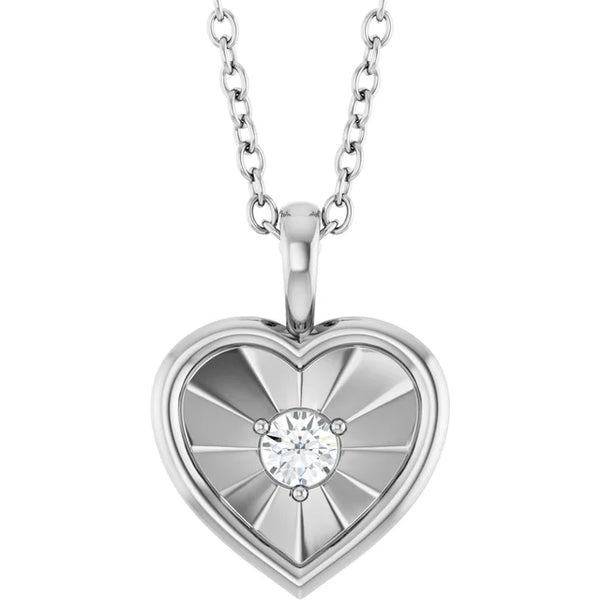 Diamond Heart Pendant Necklace