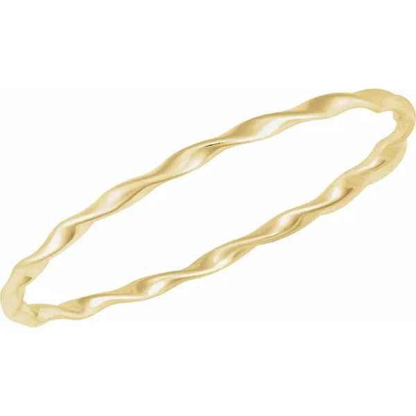 Twisted Gold Stacker Bangle