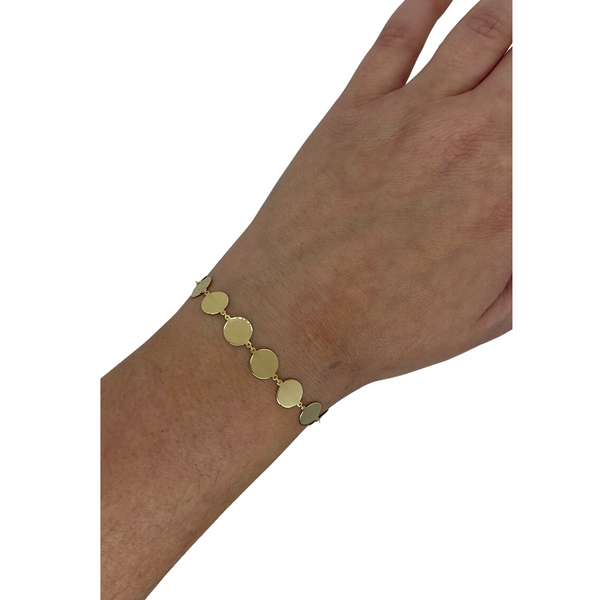 Disc Mirror Chain Bracelet