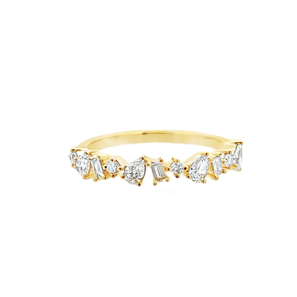 Lab-Grown Offset Multi-Shape Band