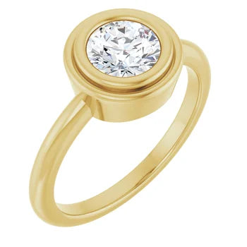 Lab-Grown Diamond Bezel Set Ring