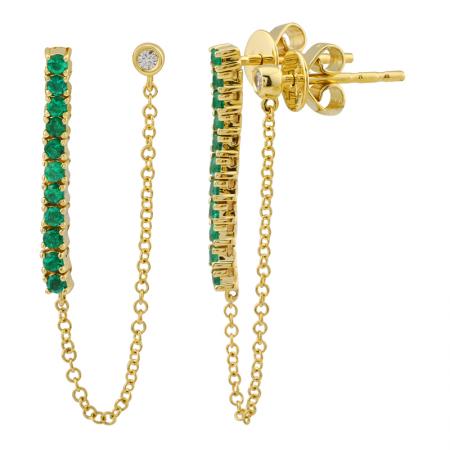 Gemstone Double Stud Duster Earrings