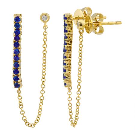 Gemstone Double Stud Duster Earrings