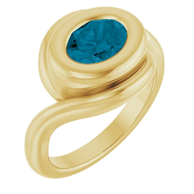 Bezel Gemstone Button Rings