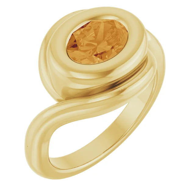 Bezel Gemstone Button Rings
