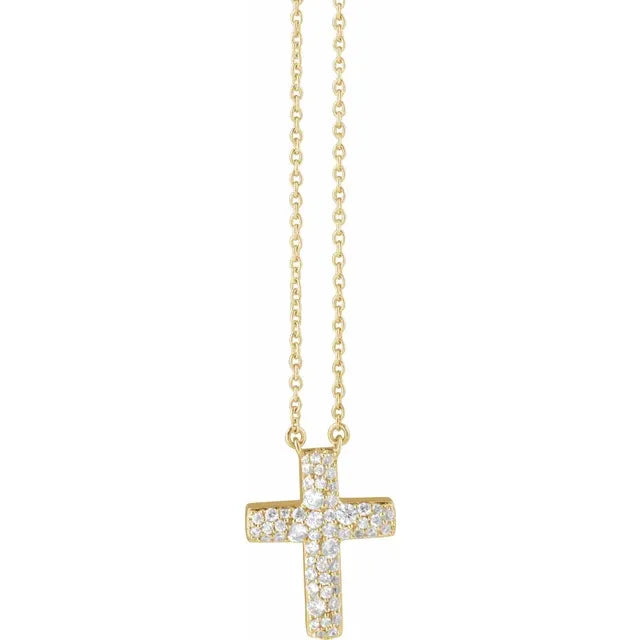 Lab-Grown Confetti Diamond Cross