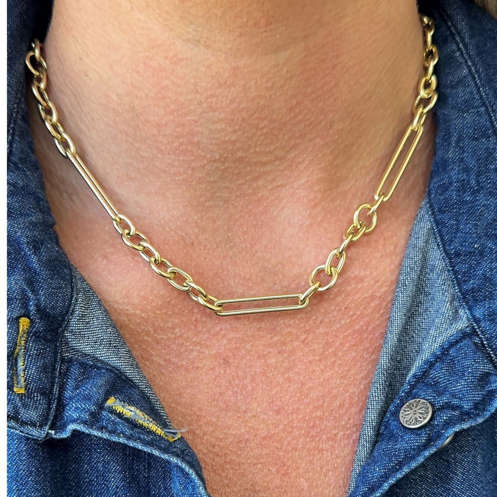 Alternating Link Chain Necklace