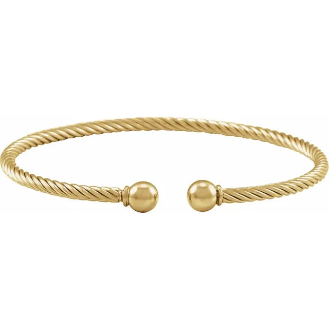 Gold Filled Rope Cuff