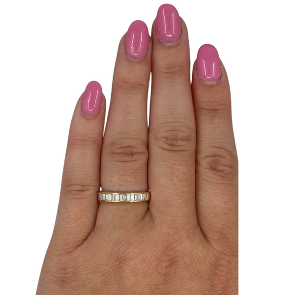 Channel Set Baguette Cut Diamond Band
