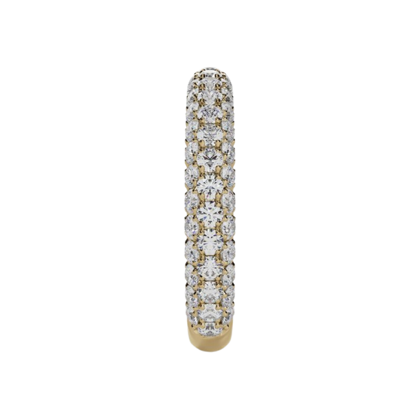3 Side French Pave Diamond Ring