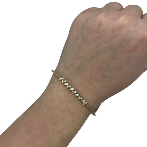 Tilted Baguette Bangle