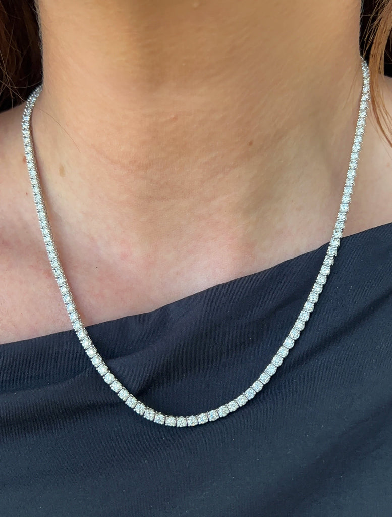 18K Bold Babe Diamond Tennis Necklace