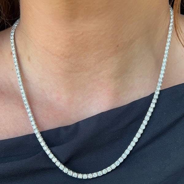 18K Gold Bold Babe Diamond Tennis Necklace